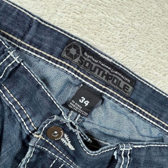 Vintage Y2K Southpole Blue Tab Relaxed Fit Jeans - Picture 6 of 10